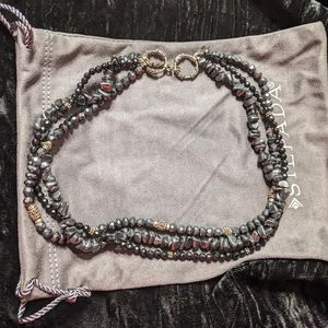 Silpada Onyx and Hematite Necklace N1094